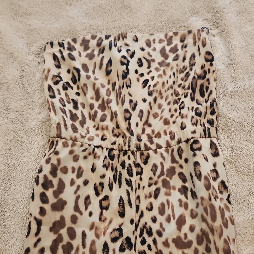 NWT WAYF Leopard Halter Top Jumpsuit Medium